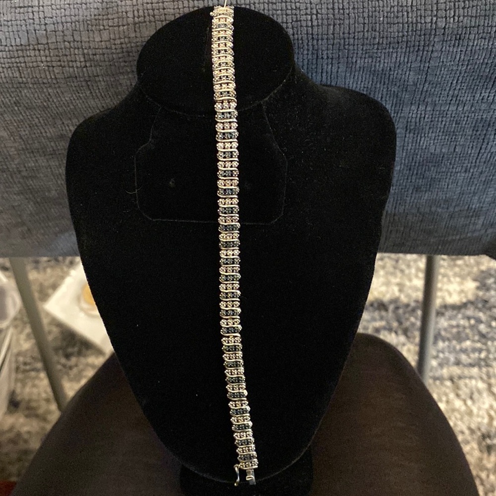 Sterling Silver Tennis Style Bracelet